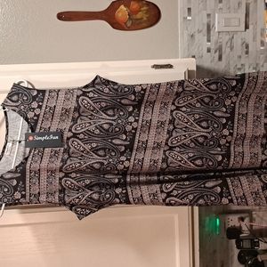 Paisley Patterned swing dress XXL